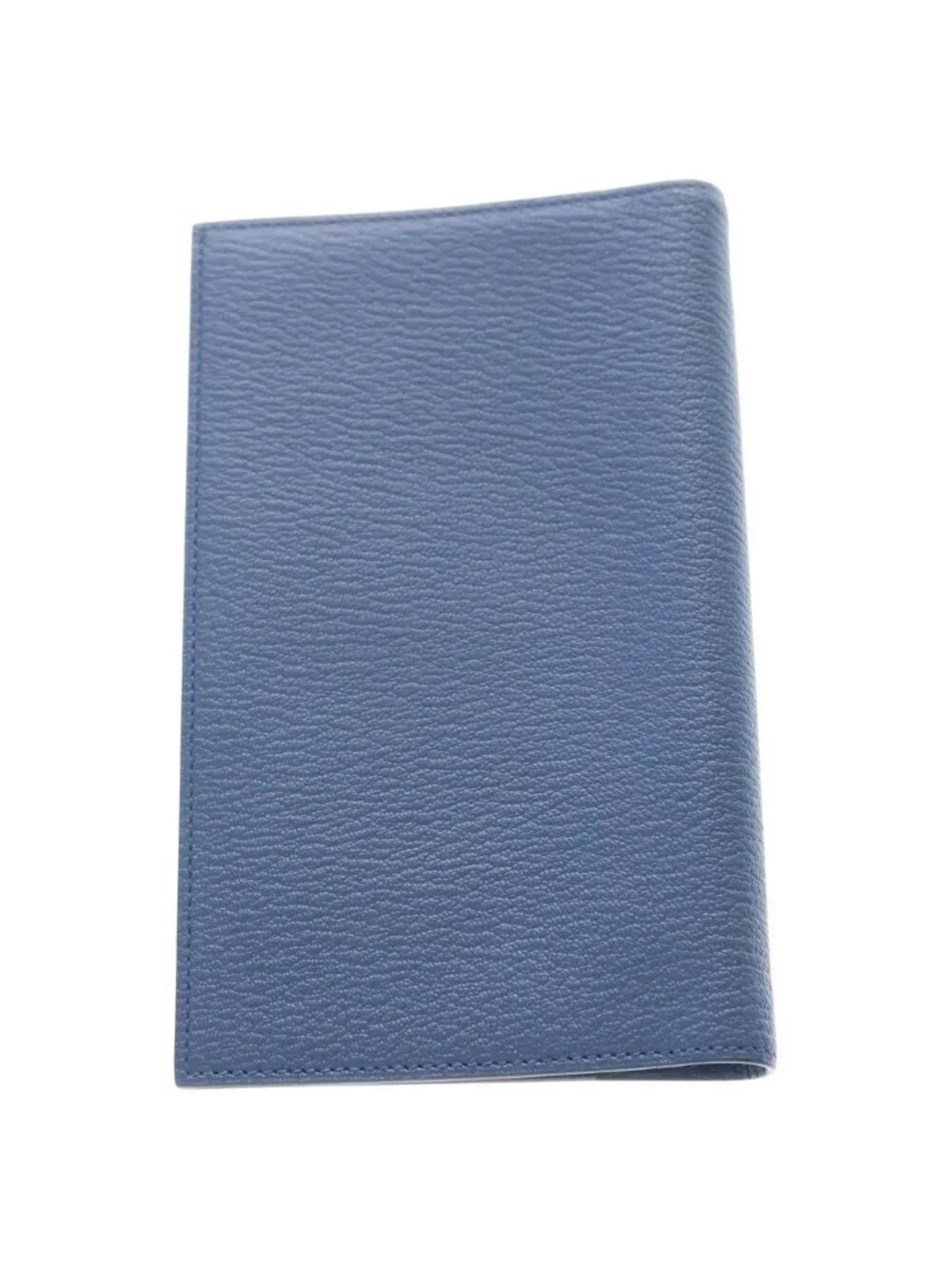 Hermes Agenda Vision 2 Blue Agate Chevre Mysore Leather Notebook Cover Silver